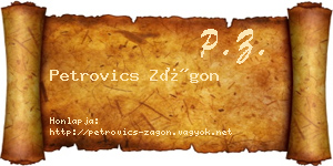 Petrovics Zágon névjegykártya